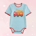 Striped Firetruck Adult Unisex CuddleSuit