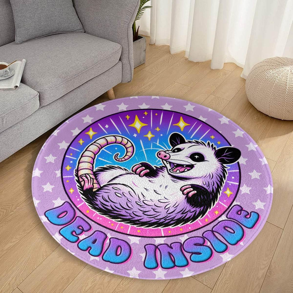 Kawaii Dead Inside Round Mat