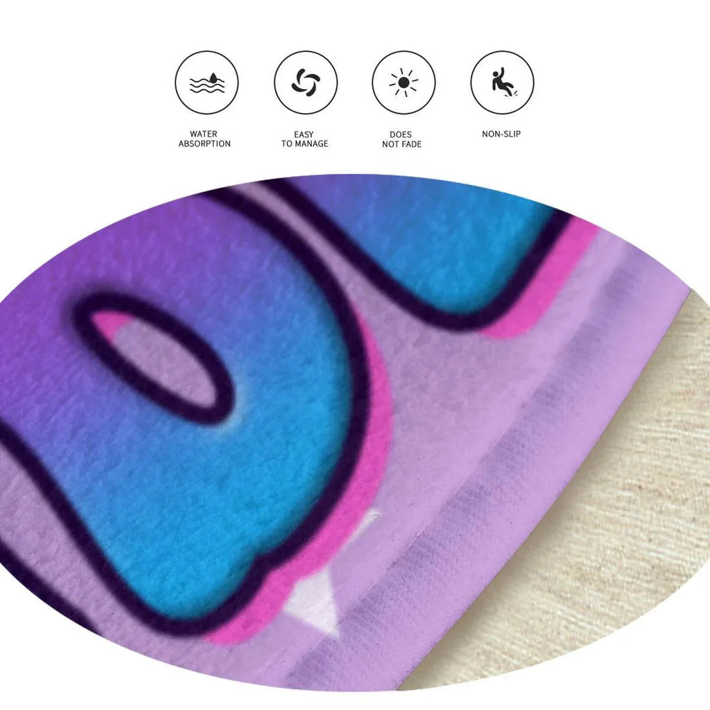 Kawaii Dead Inside Round Mat