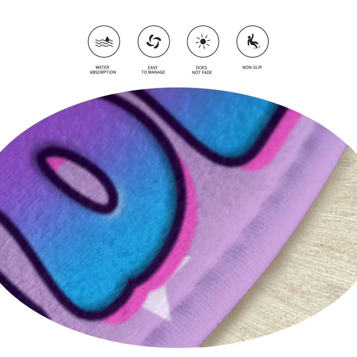 Kawaii Dead Inside Round Mat