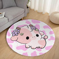 Kawaii Pink Cow Rug
