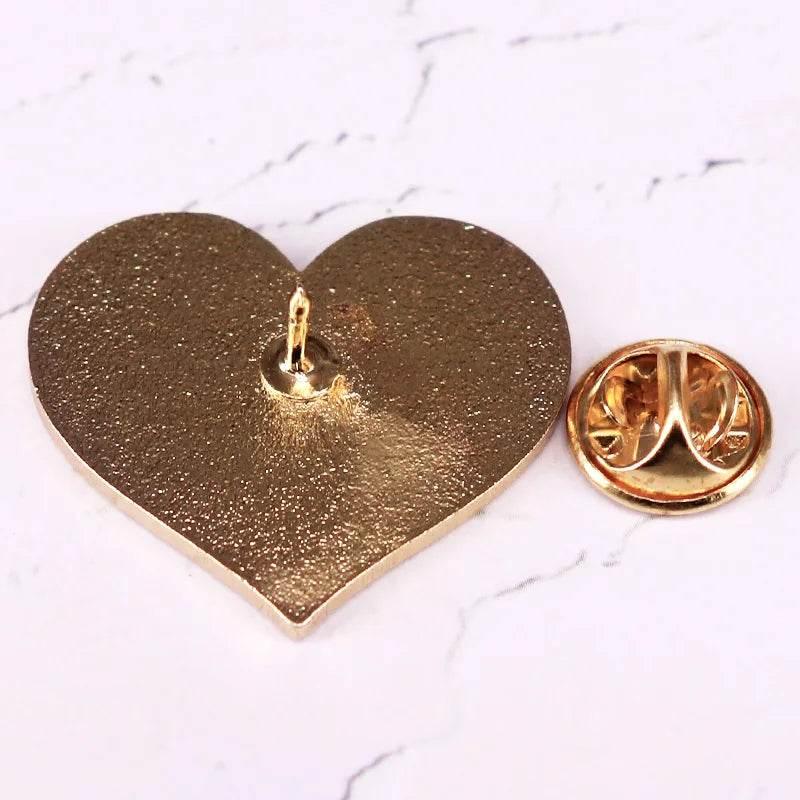 Currently Overthinking Glitter Heart Enamel Pin