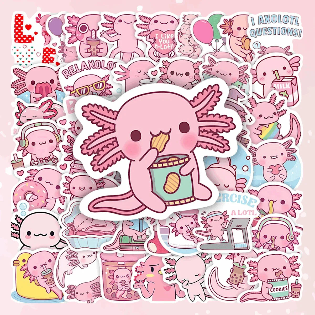 Axolotl Adorables Sticker Set
