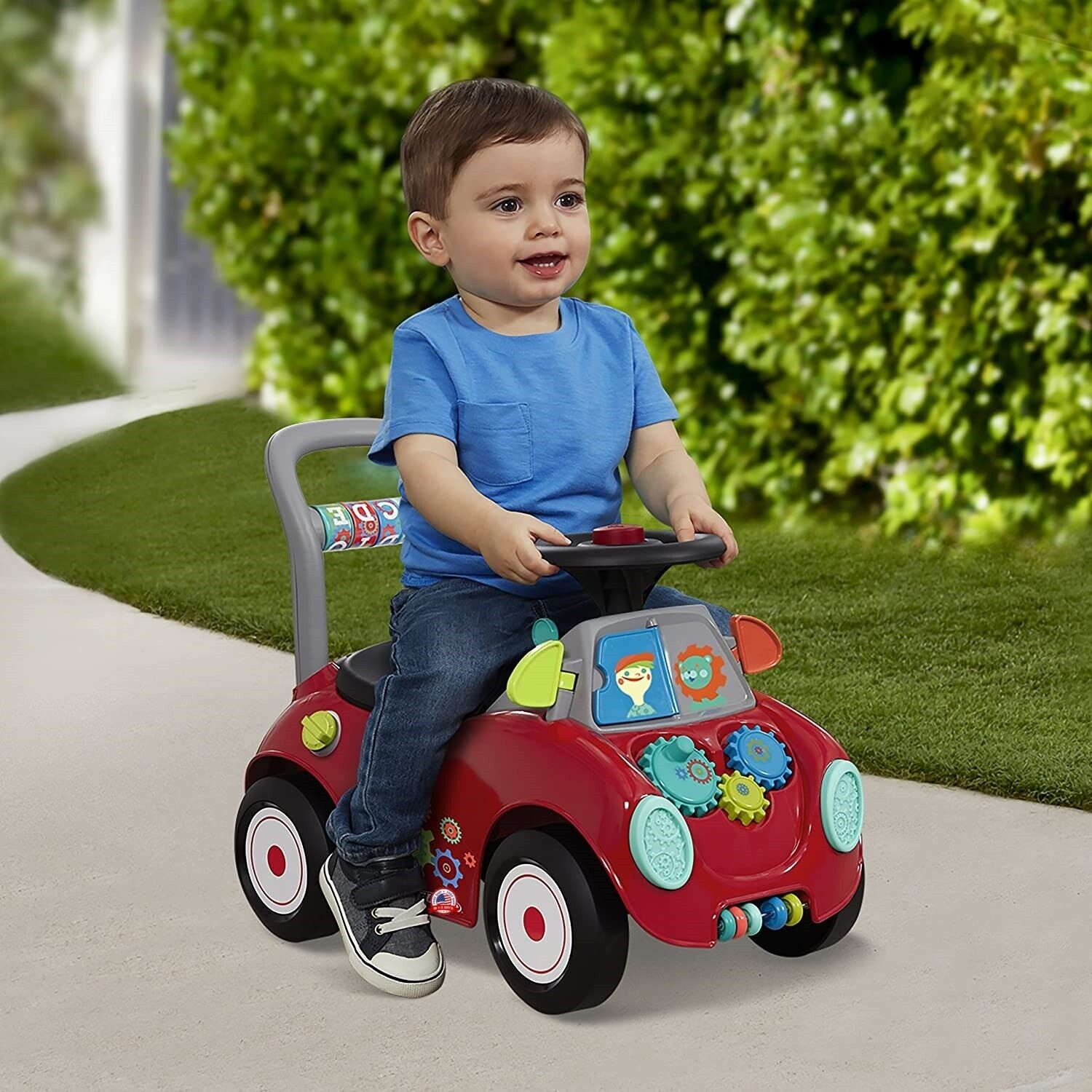 Push Car for Kids with Horn, Music, and Storage - Perfect for Boys and Girls