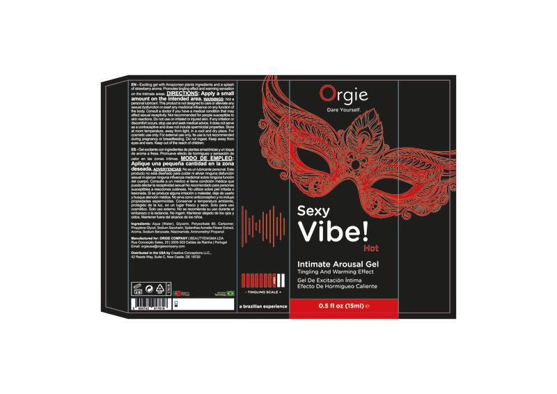 Sexy Vibe Hot Intimate Arousal Gel 15ml