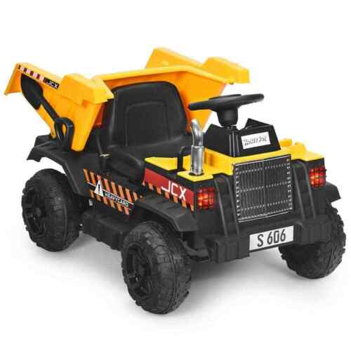RC Construction Tractor with Electric 12-Volt Battery for Kids Ride-On Fun