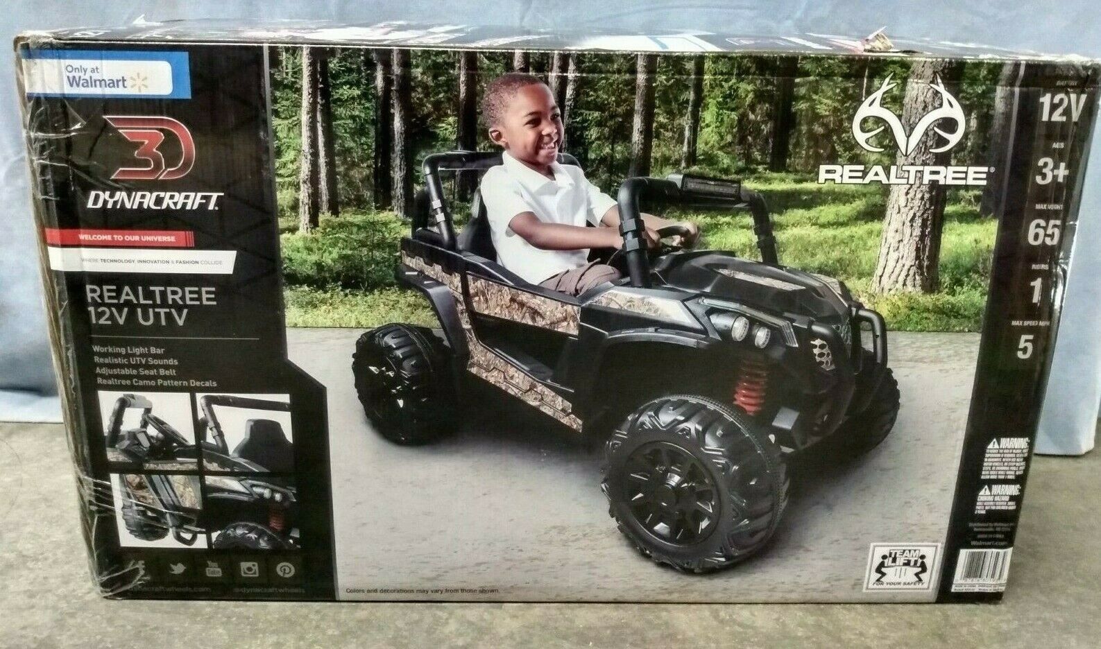 Realtree 12V UTV Ride-On Electric Toy Truck with Realistic Lights & Sounds