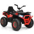 Red 12V Electric Kids ATV 4-Wheeler Quad with LED Light