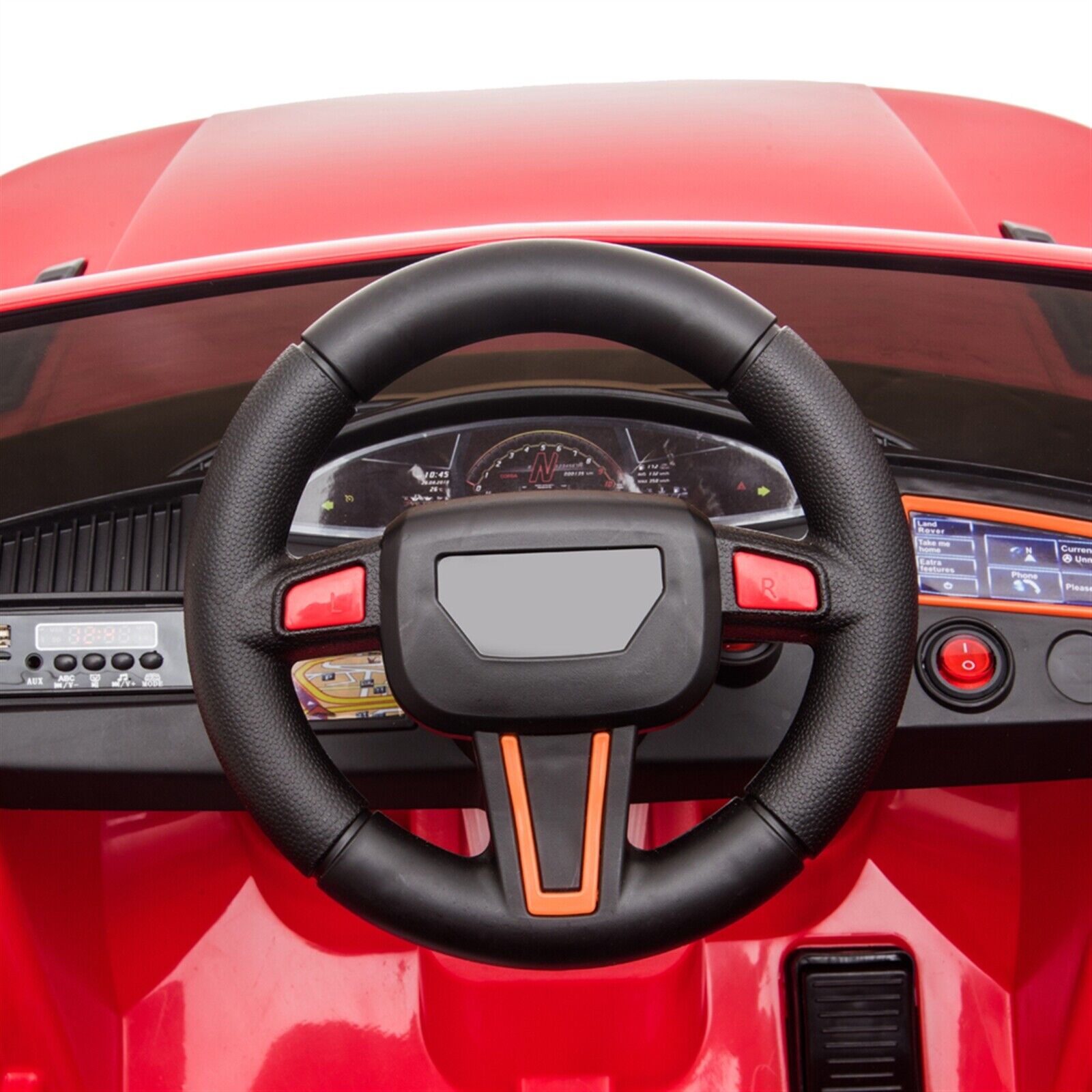 Red 12V Electric Ride On Car for Kids with Remote Control and LED Lights - 3 Speed Options