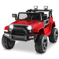 Red 12V Electric Ride-On Truck for Kids with Remote Control, Music, and Lights