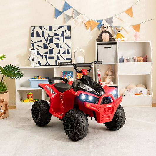 Red 12V Kids ATV with Adjustable Speed and Comfortable Seat