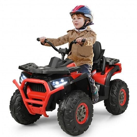Red 12V Kids Electric ATV Quad with MP3 and LED Lights