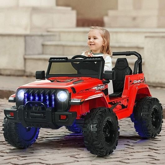 Red 12V Kids Ride-on Jeep Car with Remote Control