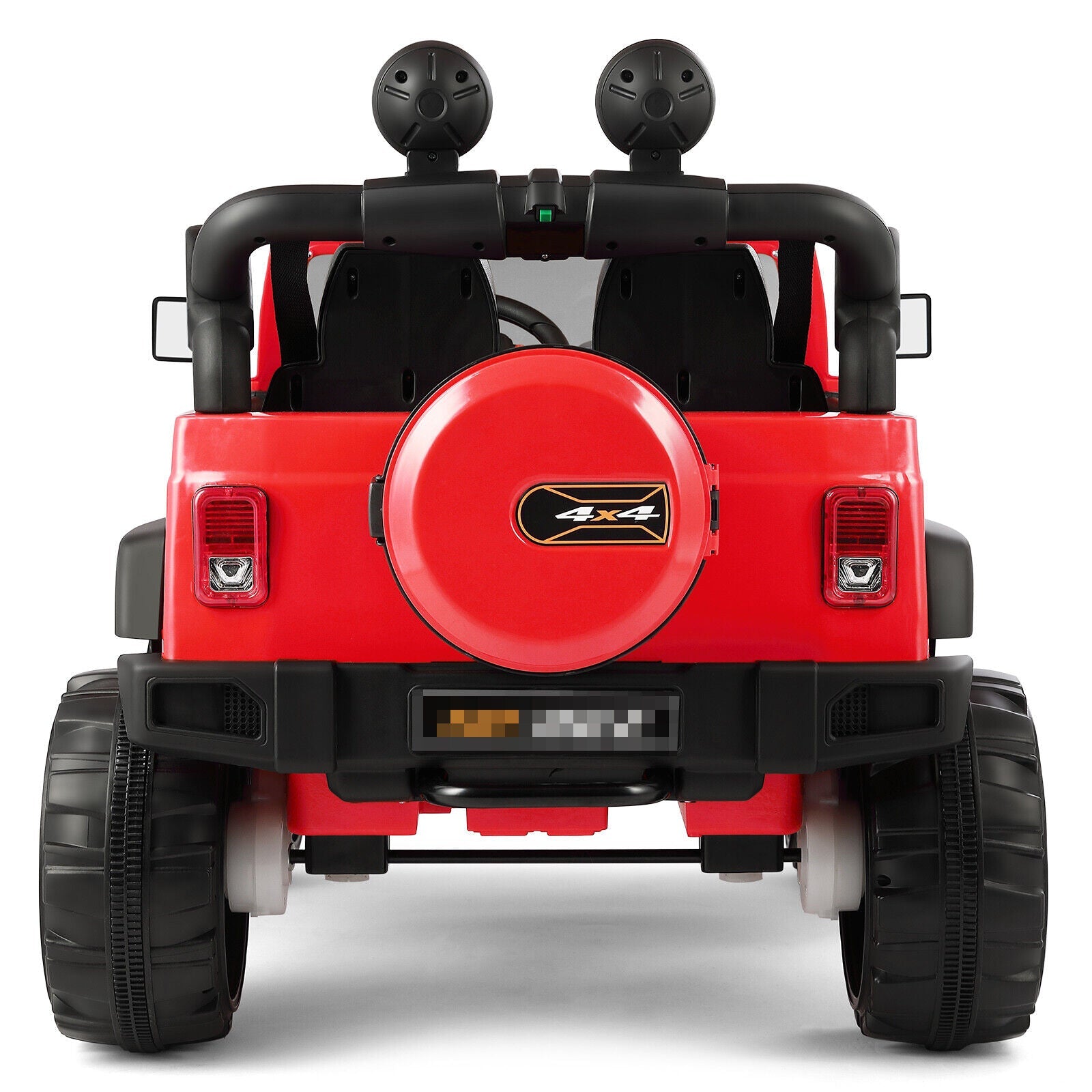 12V Double-Seater Electric Ride-On Truck for Kids with MP3, LED Lights, Cover, and Remote Control