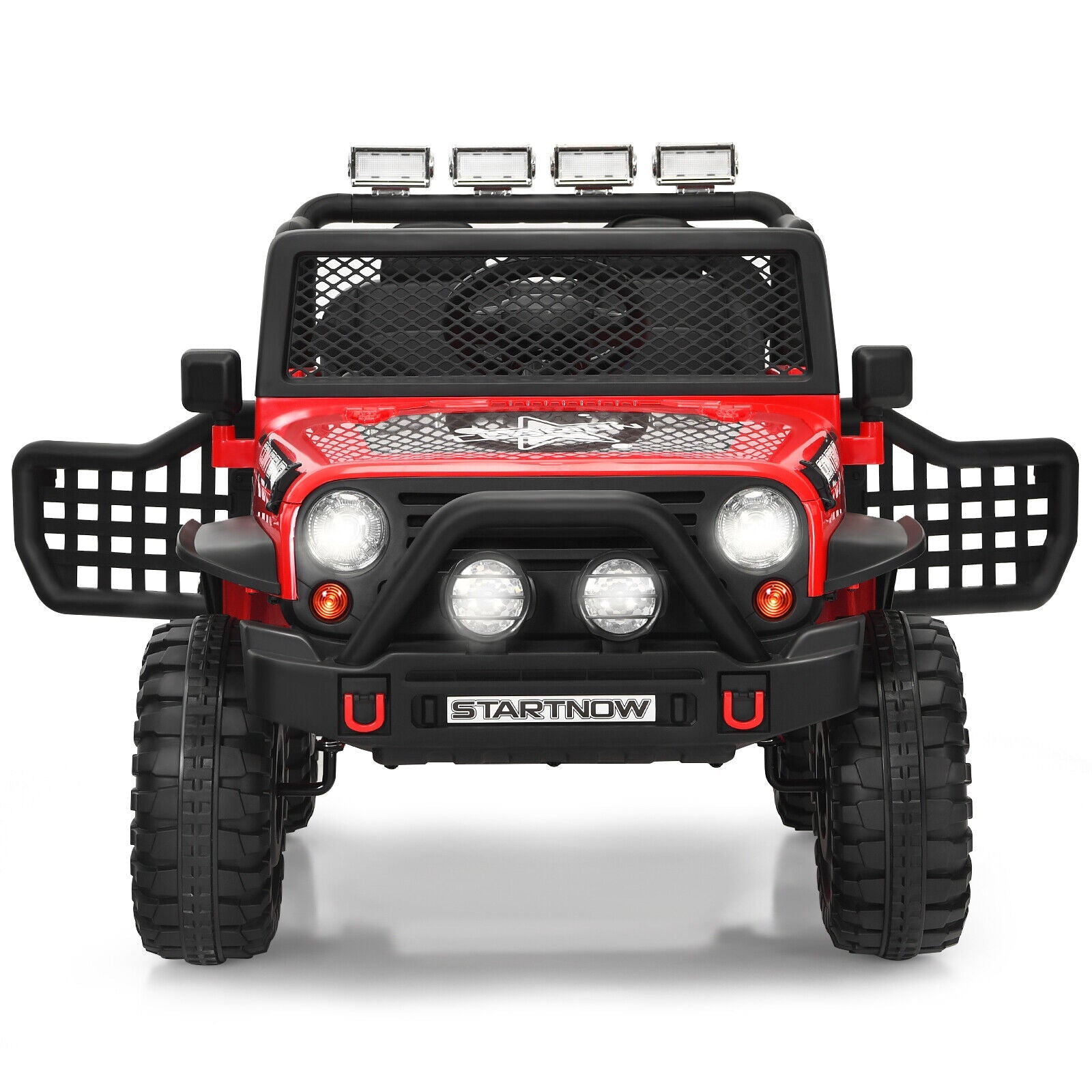 Red 12V Kids Ride On Truck with Remote Control & Lights - Electric Car for Endless Fun!