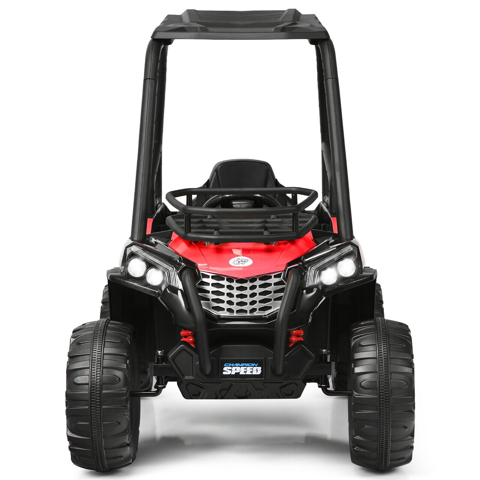 Red 12V UTV Truck Ride-On Car for Kids with Remote Control and Music MP3
