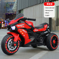Red 3-Wheel Electric Motorcycle for Kids with Rechargeable 12V Battery