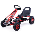 Red 4-Wheel Pedal Go Kart for Kids with Adjustable Seat - Honeyjoy Ride On Toy