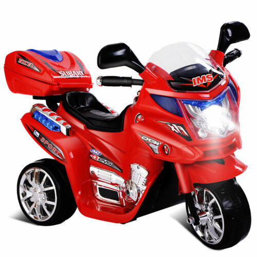 Red 6V Electric Ride-On Motorcycle for Kids - Babyjoy 3 Wheel Battery-Powered Toy