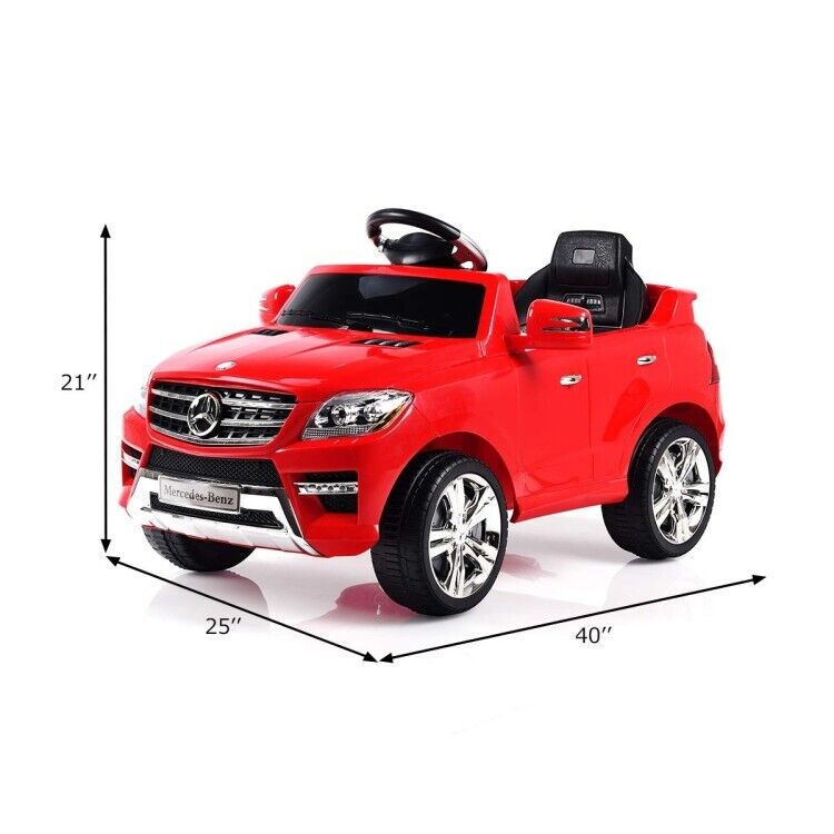 Red 6V Mercedes Electric Ride On Car for Kids 37-72 Months with MP3 and Remote Control