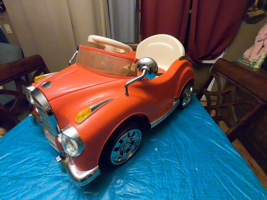 Red Battery-Powered Classic Car Ride-On by Lil Rider