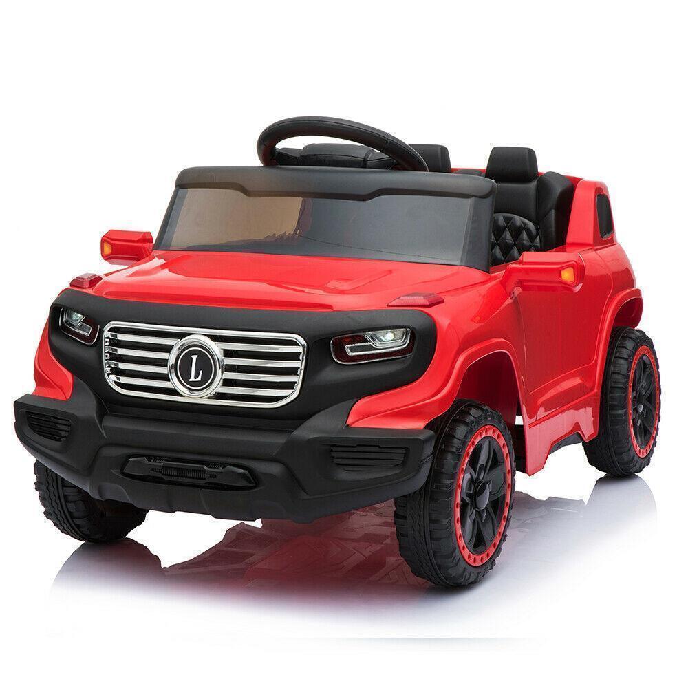Red Electric Ride-On Car for Kids with Remote Control and LED Lights - 3 Speed Options