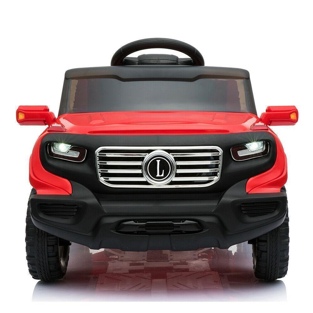 Red Electric Ride-On Car for Kids with Remote Control and LED Lights - 3 Speed Options