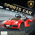 Red Lamborghini Electric Ride On Car for Kids - 12V Battery Powered Toy with 70W Motor