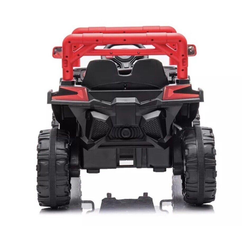 Blue UTV Ride On Car for Kids with Remote Control and Sound Effects