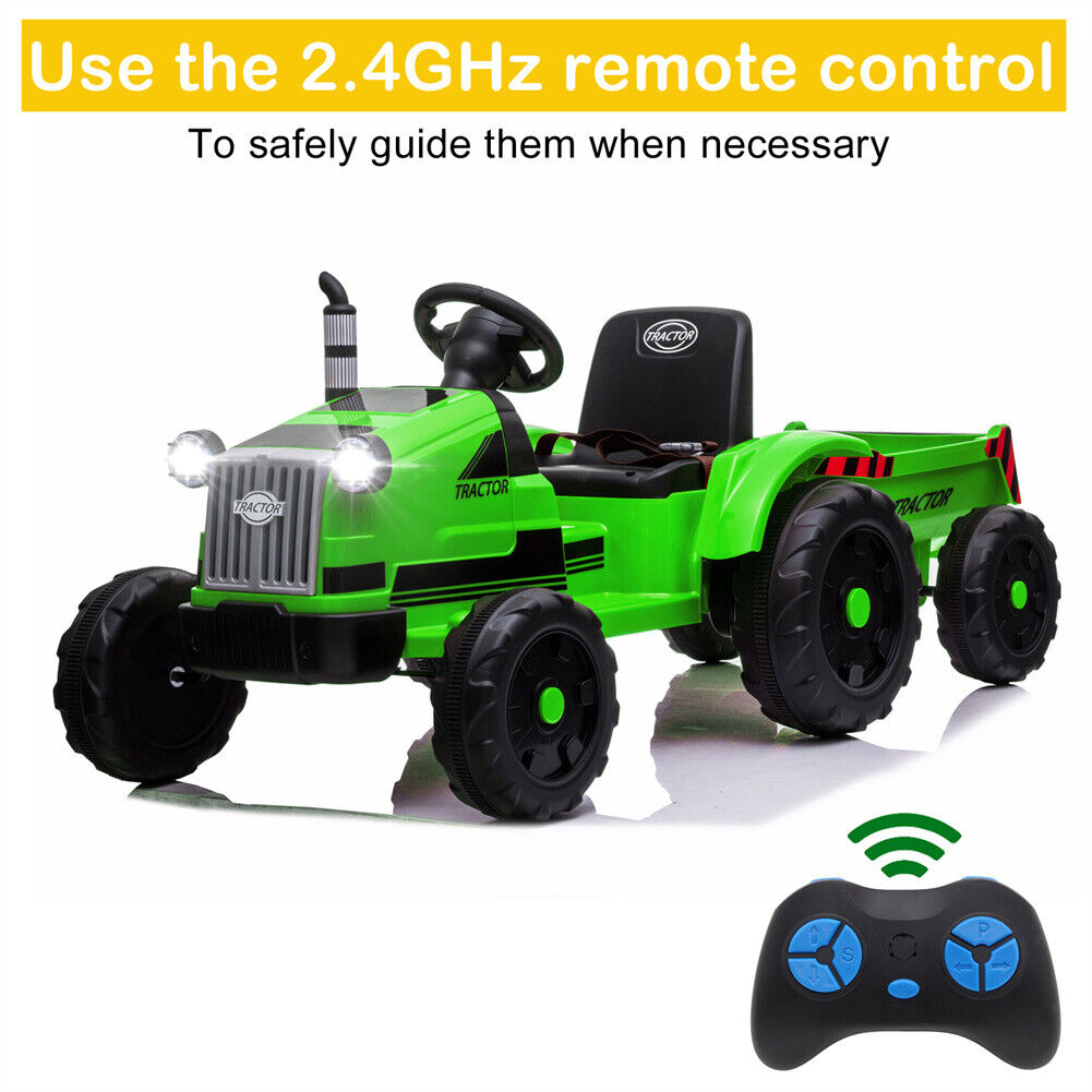 Remote Control Electric Excavator Toy Tractor for Kids - 12V with 2.4GHz RC