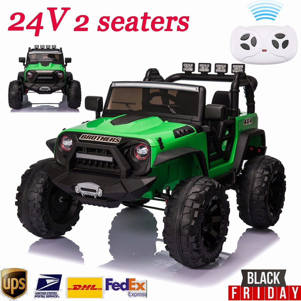400W Electric Kids Ride On Jeep Truck with Remote Control - Perfect Xmas Gift for Outdoor Fun