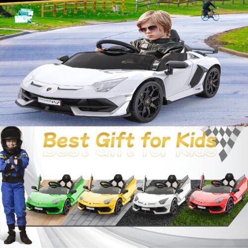 Remote Control Electric Ride-On Car for Kids with Music and LED Lights - 12V US Version
