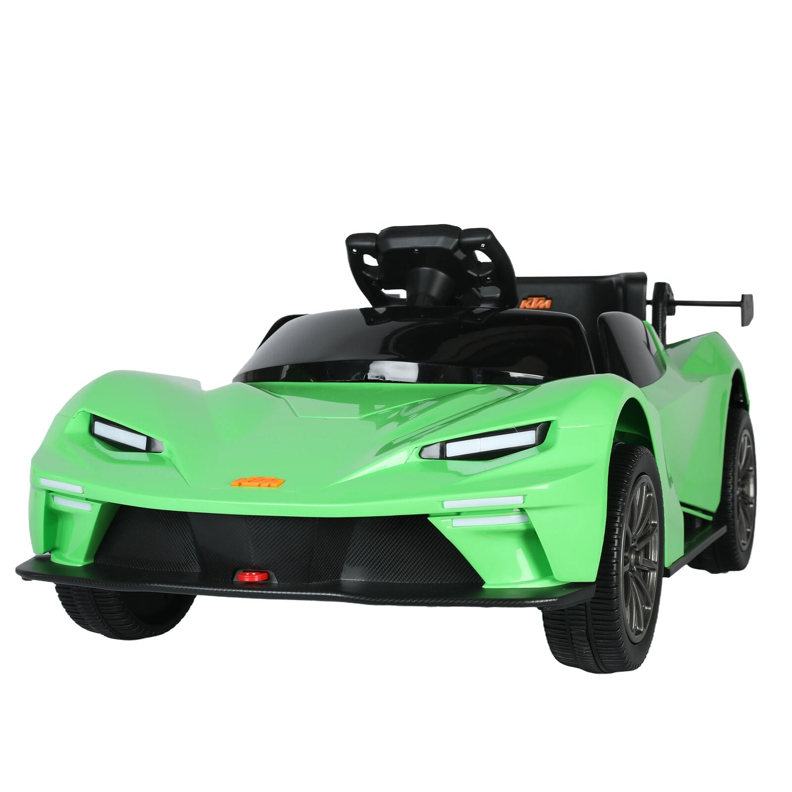 Remote Control Electric Ride-On Car with MP3 Player and LED Lights - Green