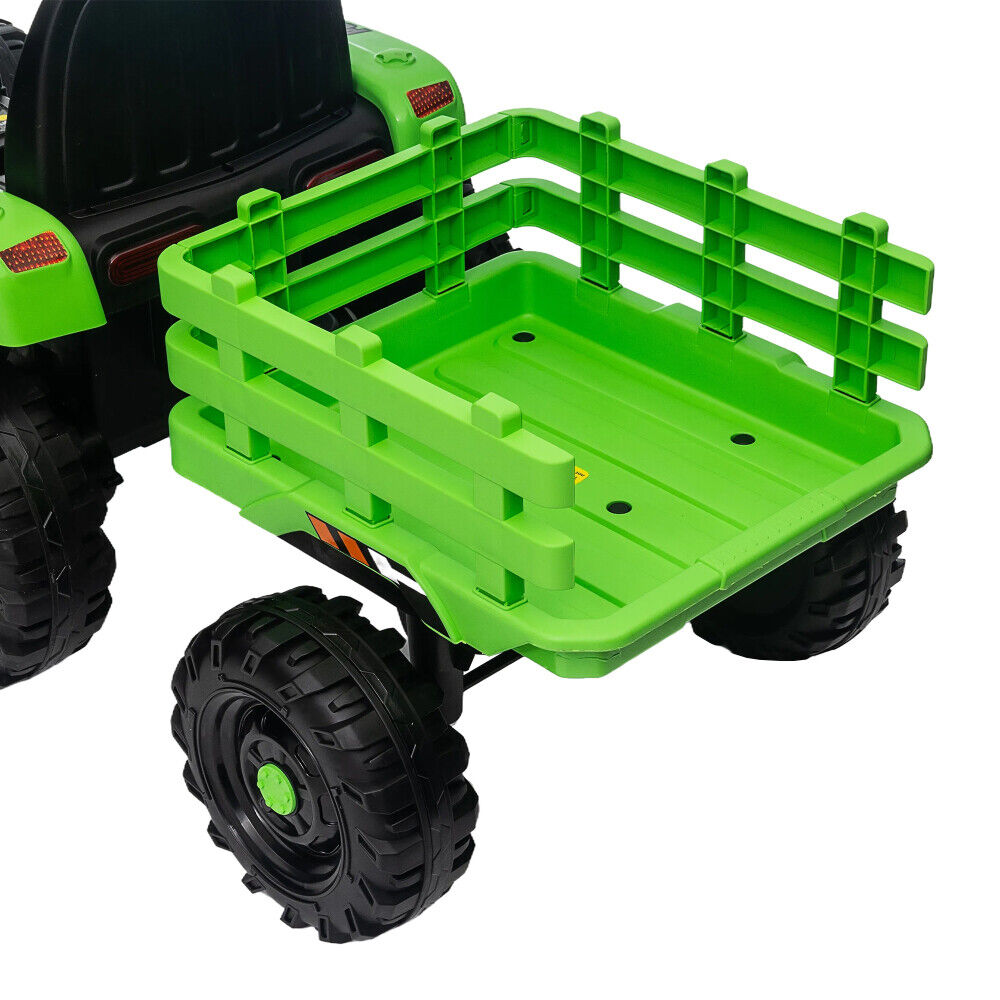 Remote Control Electric Tractor Trailer Ride-On Toy for Kids - 12V Battery Powered
