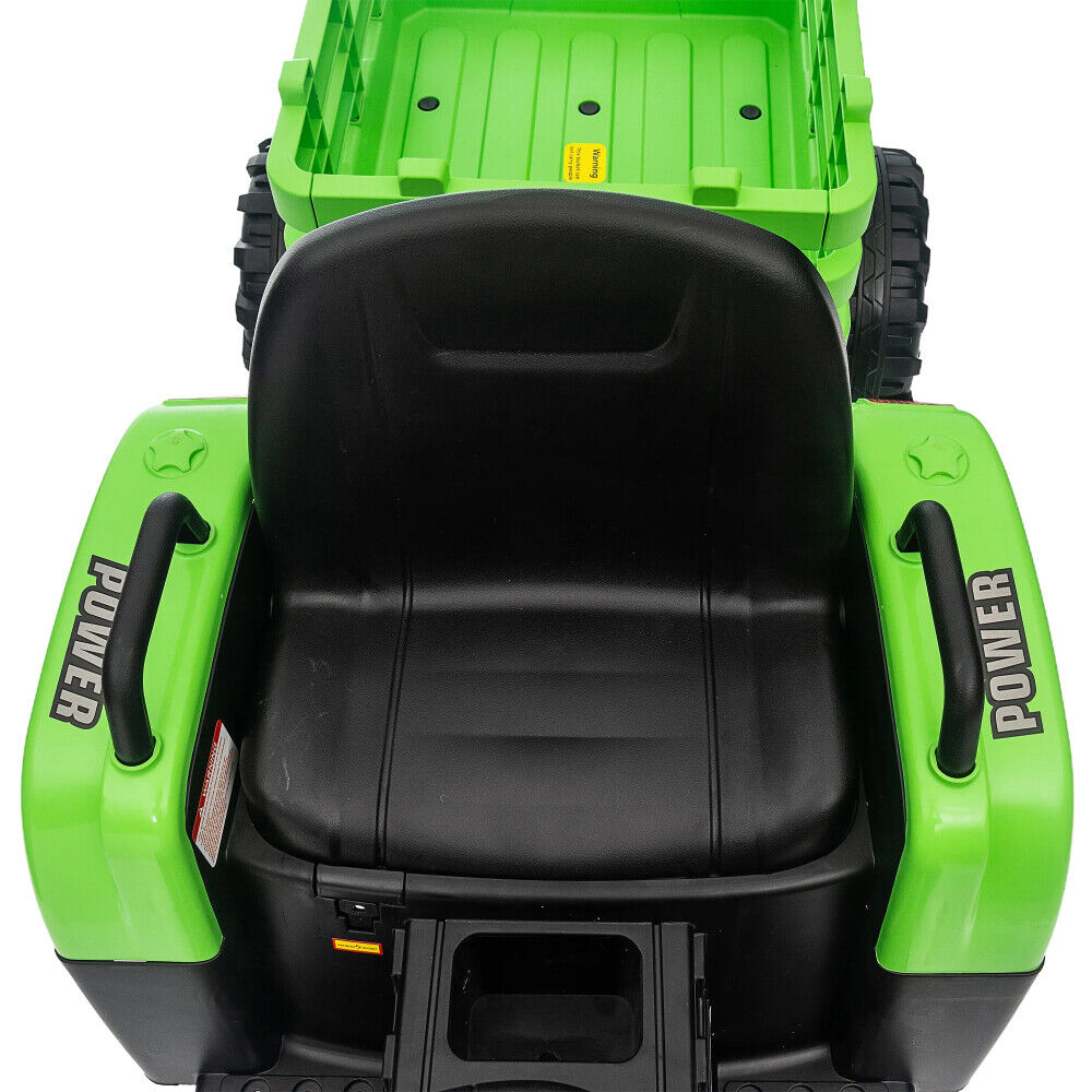 Remote Control Electric Tractor Trailer Ride-On Toy for Kids - 12V Battery Powered