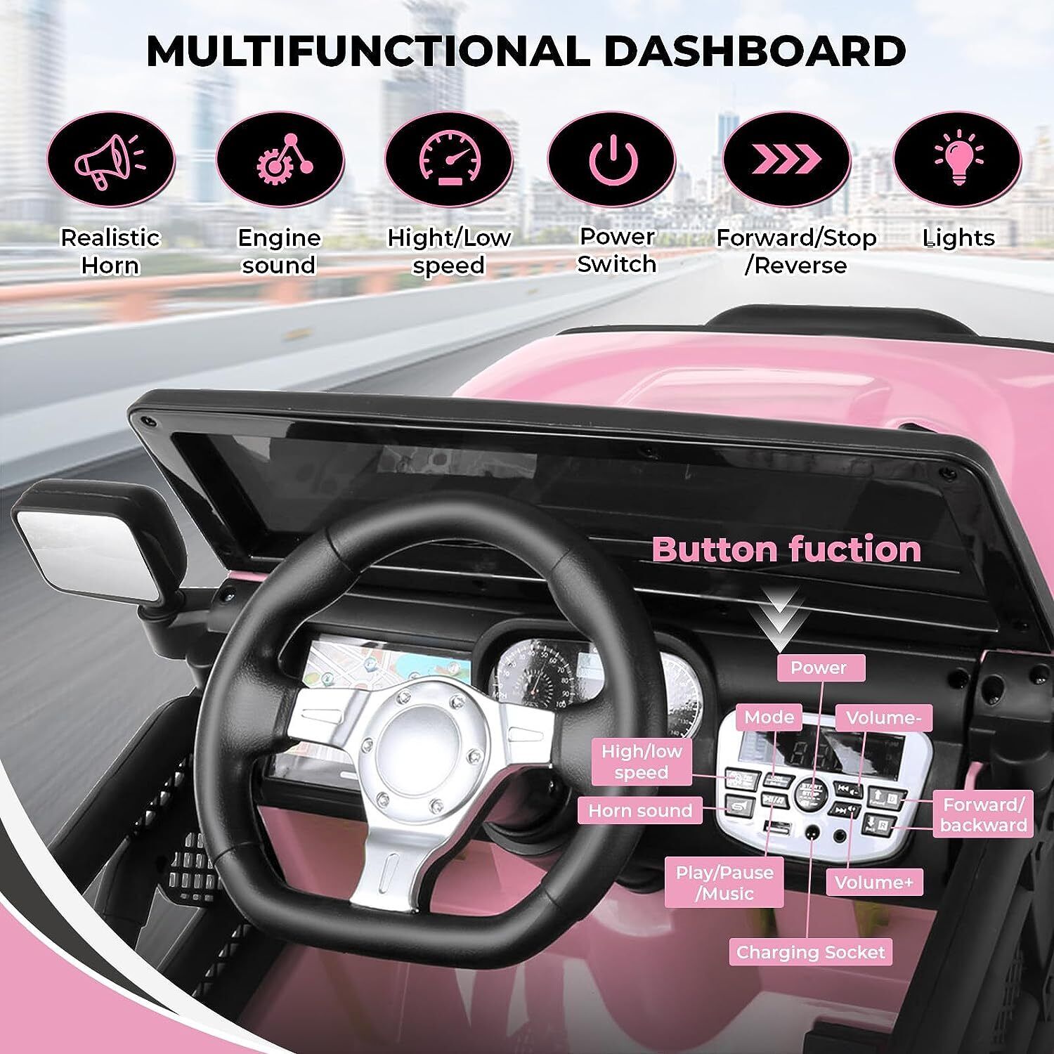Remote Control Lamborghini Electric Ride-On Car for Kids 24/12V