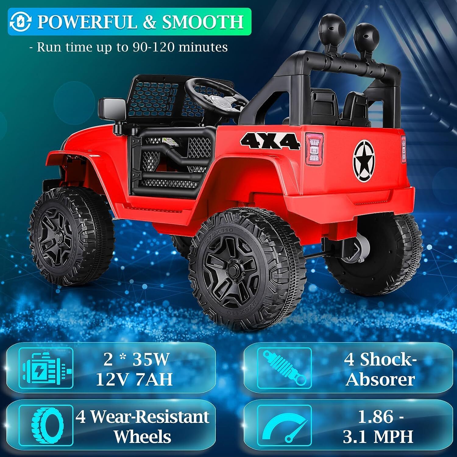 Electric Lamborghini Ride-On Car for Kids with Remote Control - 24/12V Truck Design