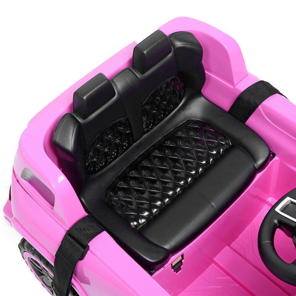 Remote Control Pink Ride On Car Truck for Girls with 3 Speeds and Light Features