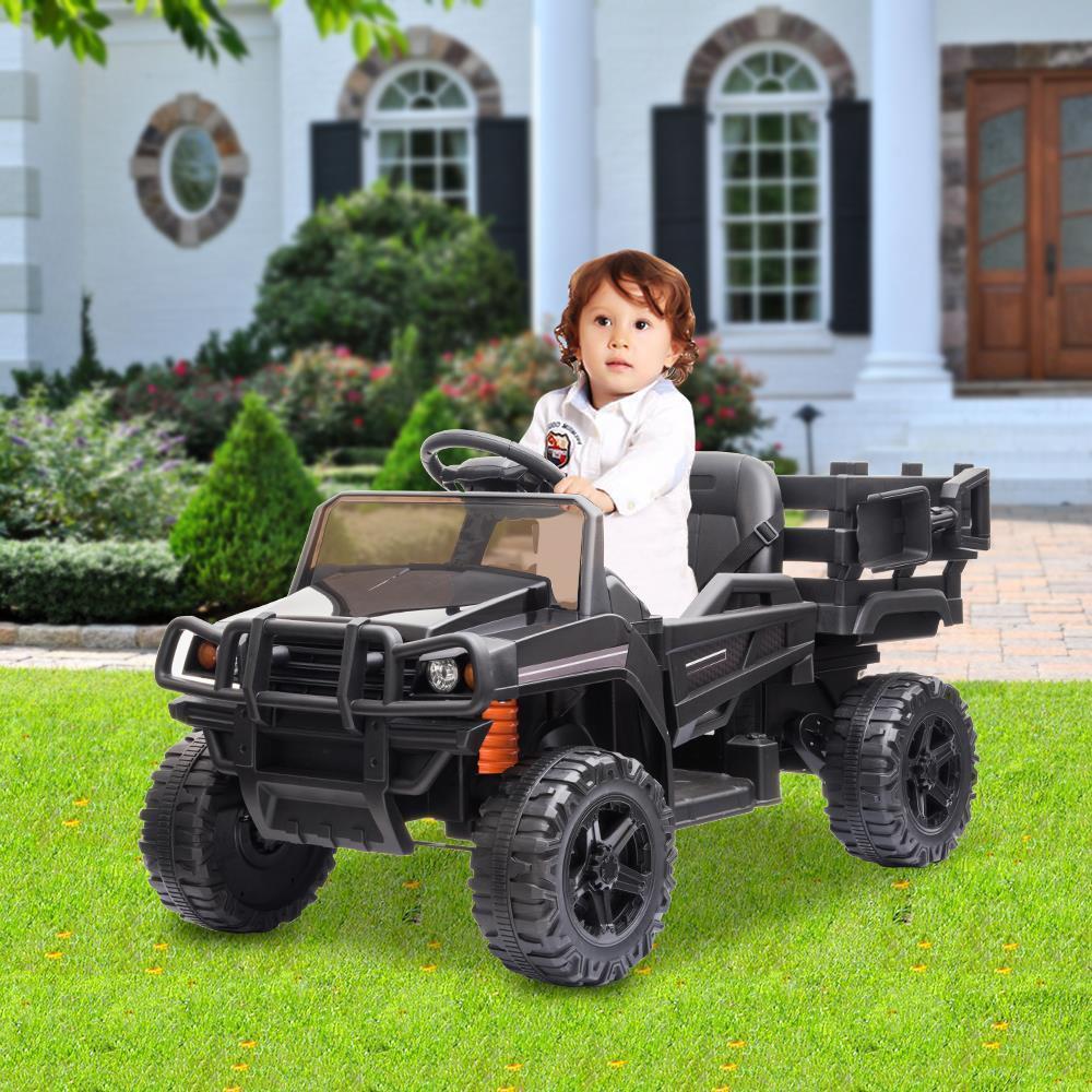 Remote Control Ride-On Tractor with Detachable Trailer for Kids