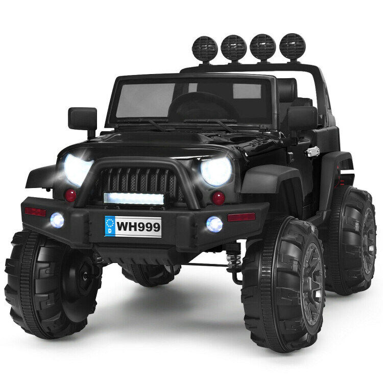 Remote Controlled 12V Kids Ride On Truck with Double Magnetic Door