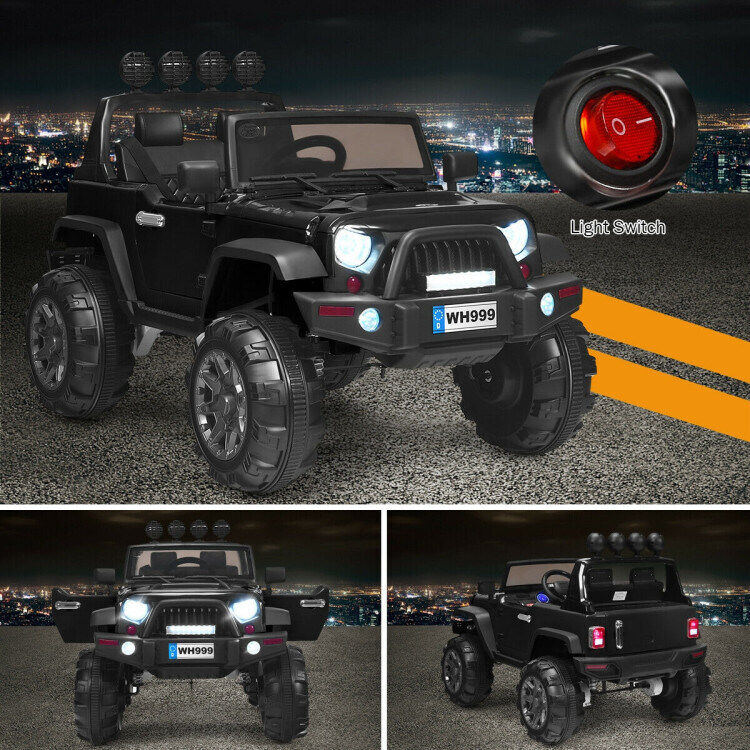 Remote Controlled 12V Kids Ride On Truck with Double Magnetic Door
