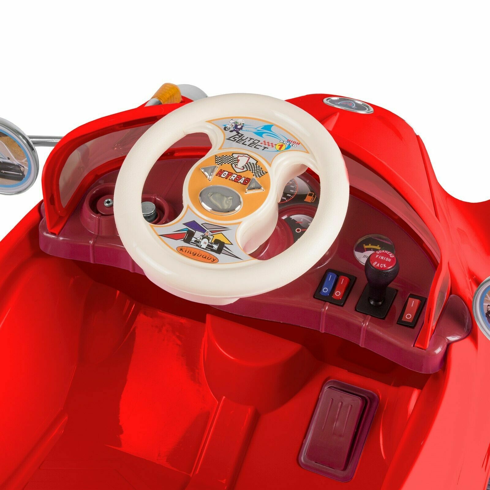 Retro Ride-On Classic Car for Kids 2-4 Years with Remote Control