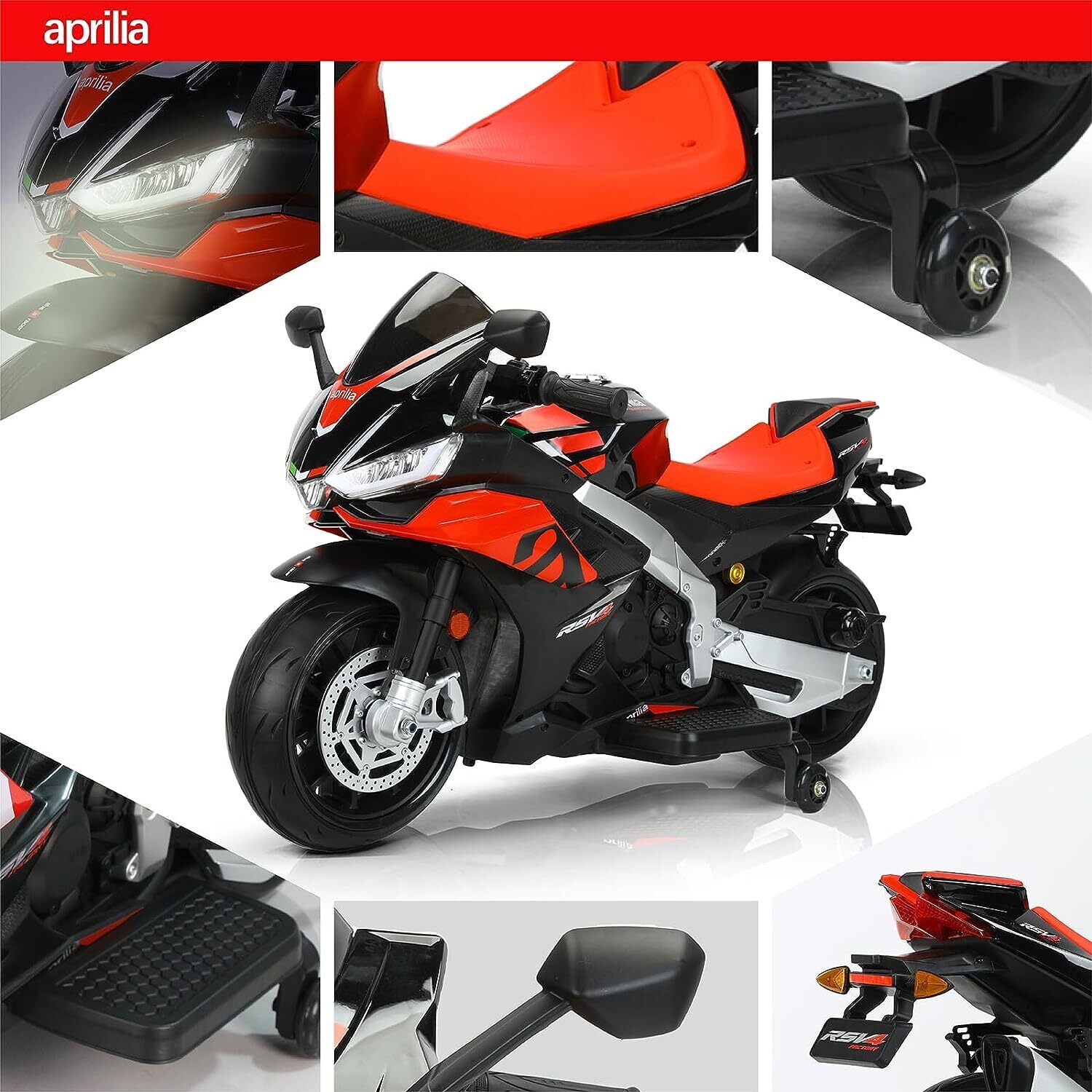Rev Up the Fun with Our 24V Ride-On Motorcycle for Kids - Reaches Speeds of 10 MPH with Side Wheels!