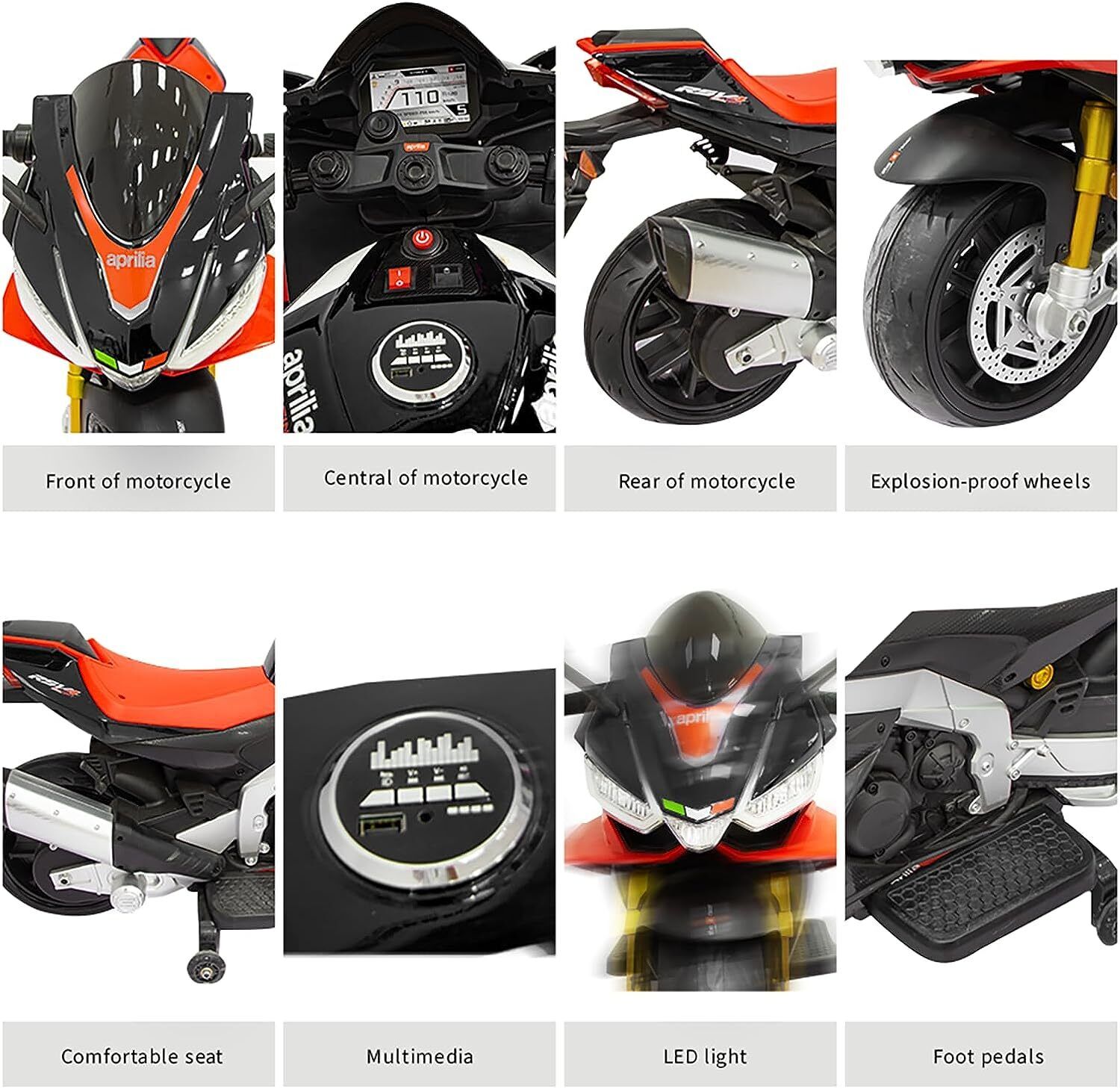 Rev Up the Fun with Our 24V Ride-On Motorcycle for Kids - Reaches Speeds of 10 MPH with Side Wheels!