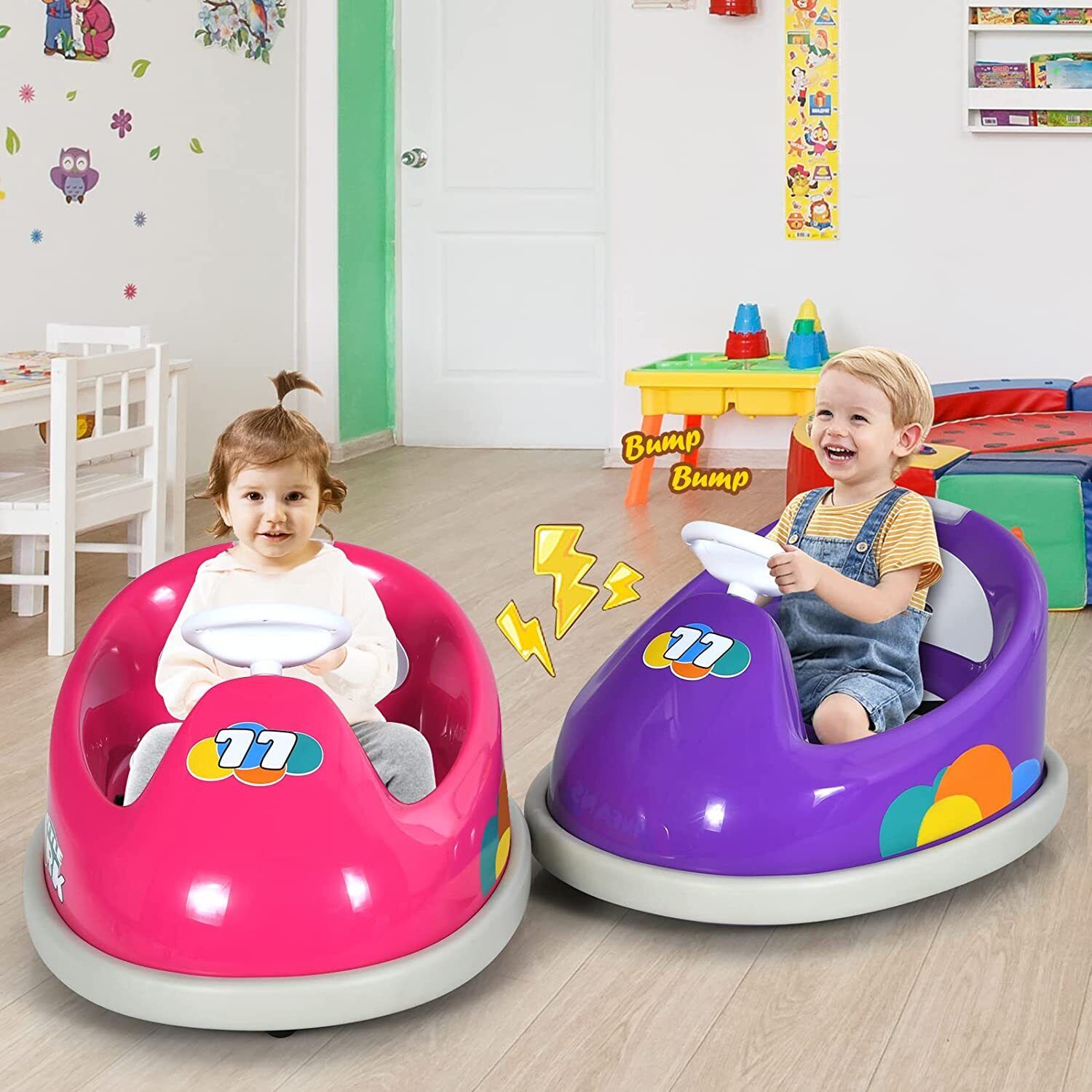 Rev Up the Fun with Our 6V Battery-Powered Ride-On Race Car for Kids - Remote Control and LED Lights Included!