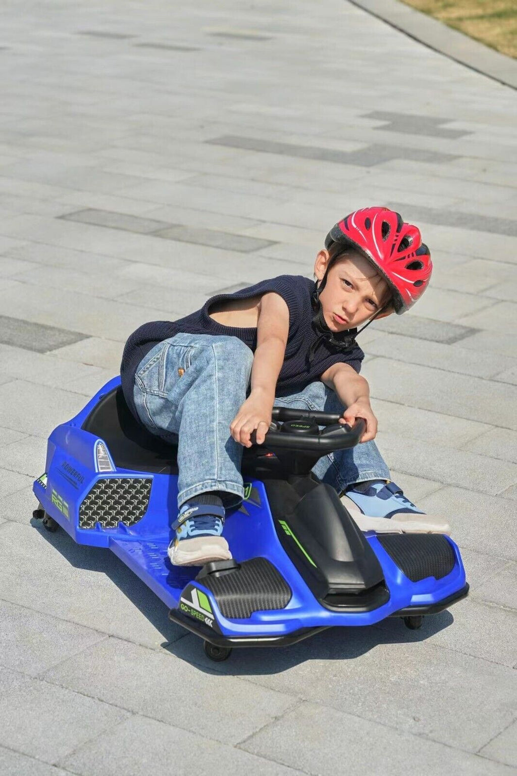 Rev Up Your Ride with the 24V Electric Drifting Go Kart - Variable Speed, Up to 12 mph!
