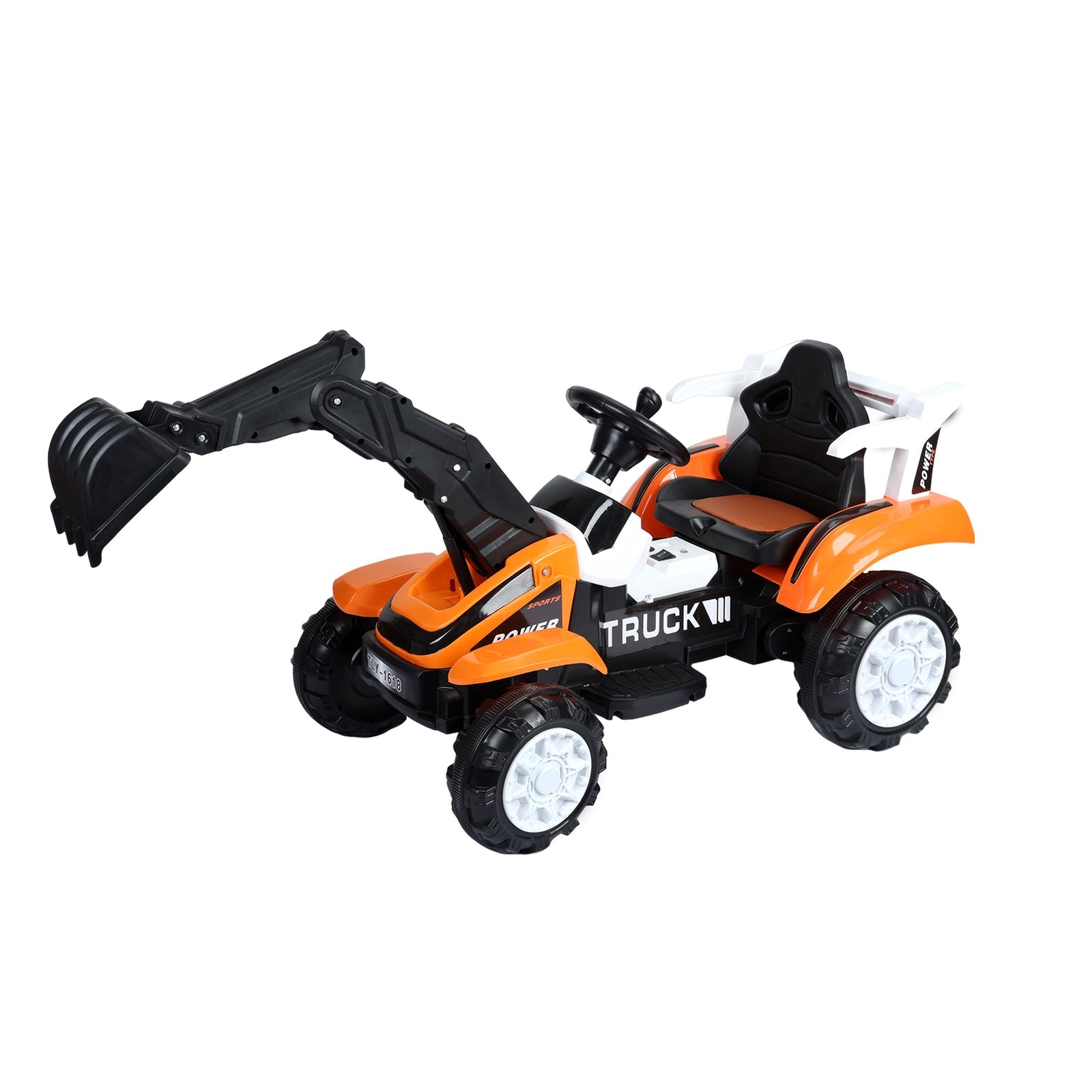 Battery-Powered Ride-On Excavator with Motorized Arm and Forward/Backward Movement