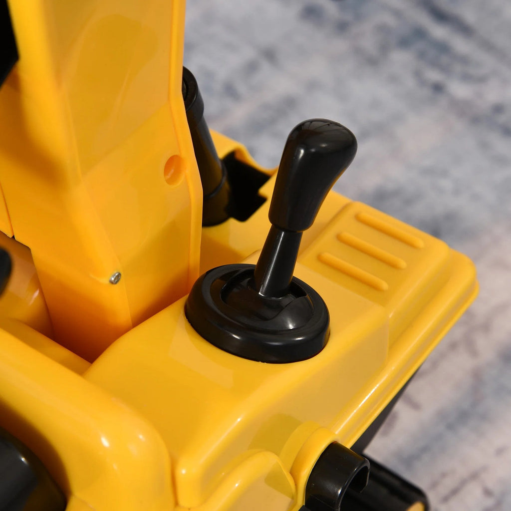 Movable Ride-On Excavator Toy Tractor Digger Scooter Walker for Toddler Pretend Play