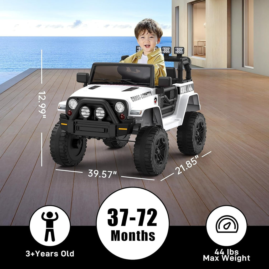 12V Battery-Powered Electric Ride-On Jeep Car for Kids with Remote Control Toy