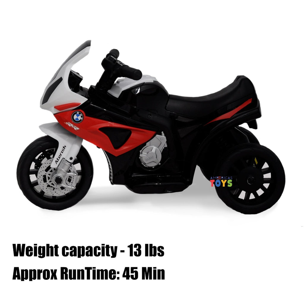 Kids 6V Licensed BMW Ride-On Motorbike Tricycle with MP3 Music in Multiple Colors